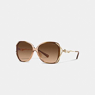 Tea Rose Oversized Open Square Sunglasses .